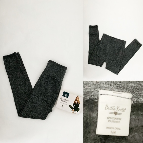 Britt's Knit Basics Grey Lined Leggings NWT - SM - Picture 9 of 9
